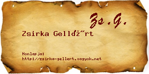 Zsirka Gellért névjegykártya